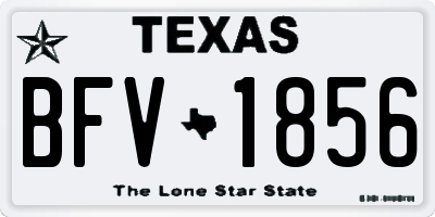 TX license plate BFV1856