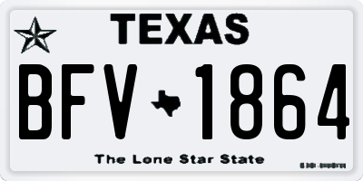 TX license plate BFV1864