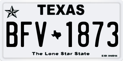 TX license plate BFV1873
