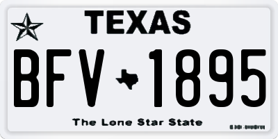 TX license plate BFV1895