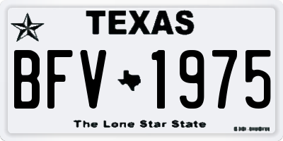 TX license plate BFV1975
