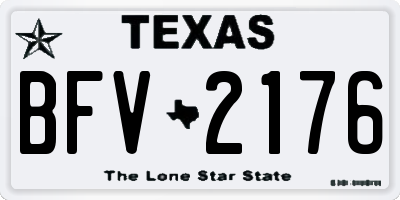 TX license plate BFV2176
