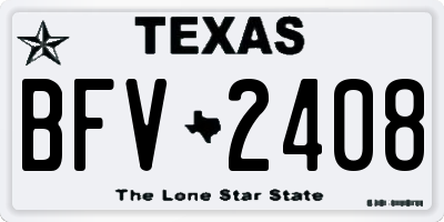 TX license plate BFV2408