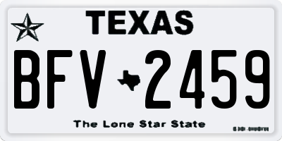 TX license plate BFV2459