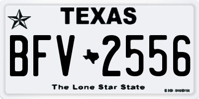 TX license plate BFV2556