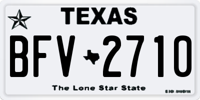 TX license plate BFV2710