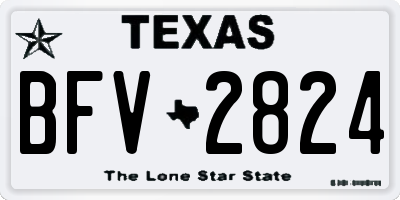 TX license plate BFV2824