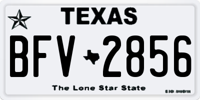 TX license plate BFV2856