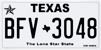 TX license plate BFV3048