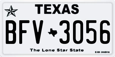 TX license plate BFV3056