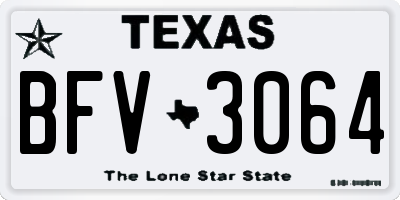 TX license plate BFV3064