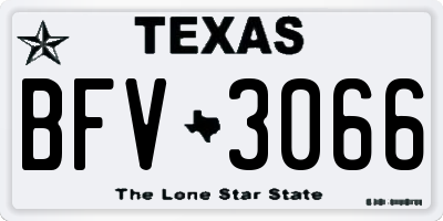 TX license plate BFV3066