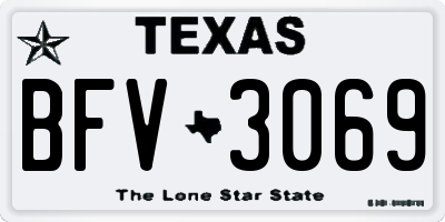 TX license plate BFV3069