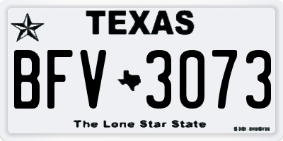 TX license plate BFV3073