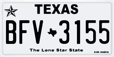 TX license plate BFV3155