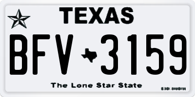 TX license plate BFV3159