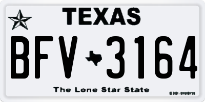 TX license plate BFV3164
