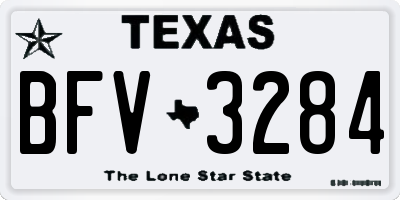 TX license plate BFV3284