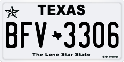 TX license plate BFV3306