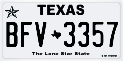 TX license plate BFV3357