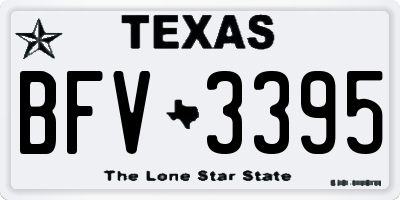 TX license plate BFV3395