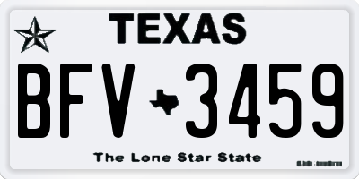 TX license plate BFV3459