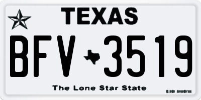 TX license plate BFV3519