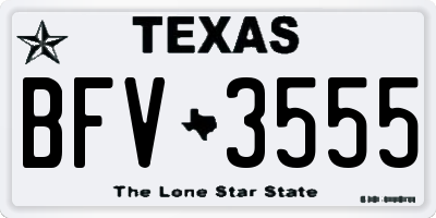TX license plate BFV3555