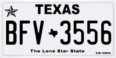 TX license plate BFV3556
