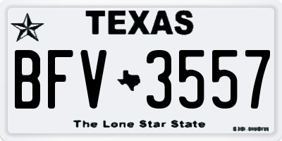TX license plate BFV3557