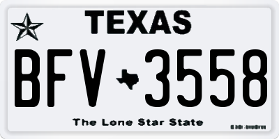 TX license plate BFV3558