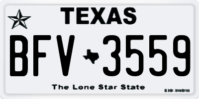 TX license plate BFV3559