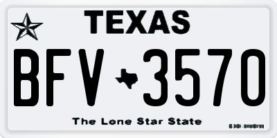 TX license plate BFV3570