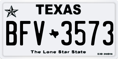 TX license plate BFV3573