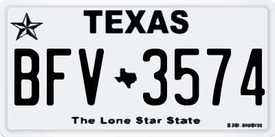 TX license plate BFV3574