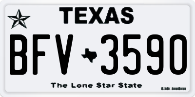 TX license plate BFV3590