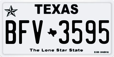 TX license plate BFV3595