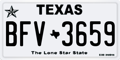 TX license plate BFV3659