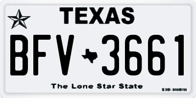 TX license plate BFV3661