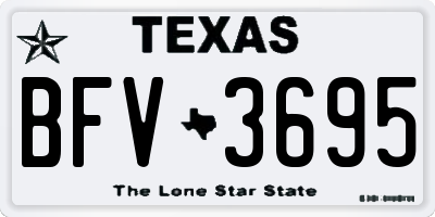 TX license plate BFV3695