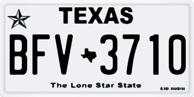 TX license plate BFV3710