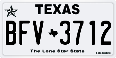 TX license plate BFV3712