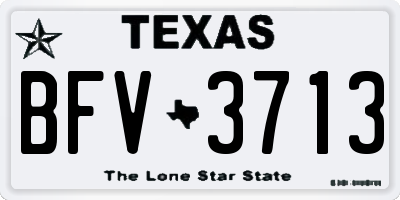 TX license plate BFV3713