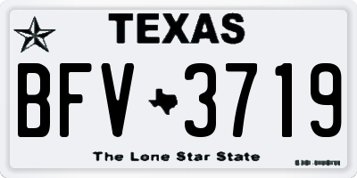 TX license plate BFV3719