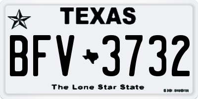 TX license plate BFV3732