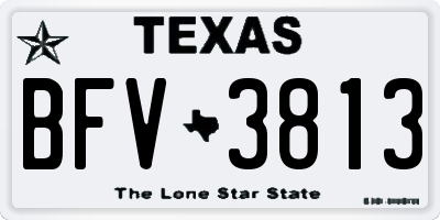 TX license plate BFV3813