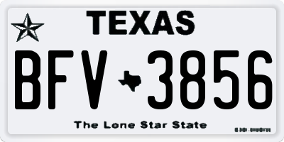 TX license plate BFV3856