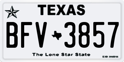 TX license plate BFV3857