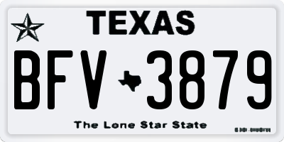 TX license plate BFV3879