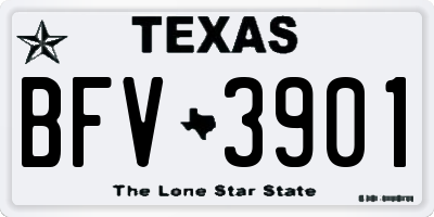 TX license plate BFV3901